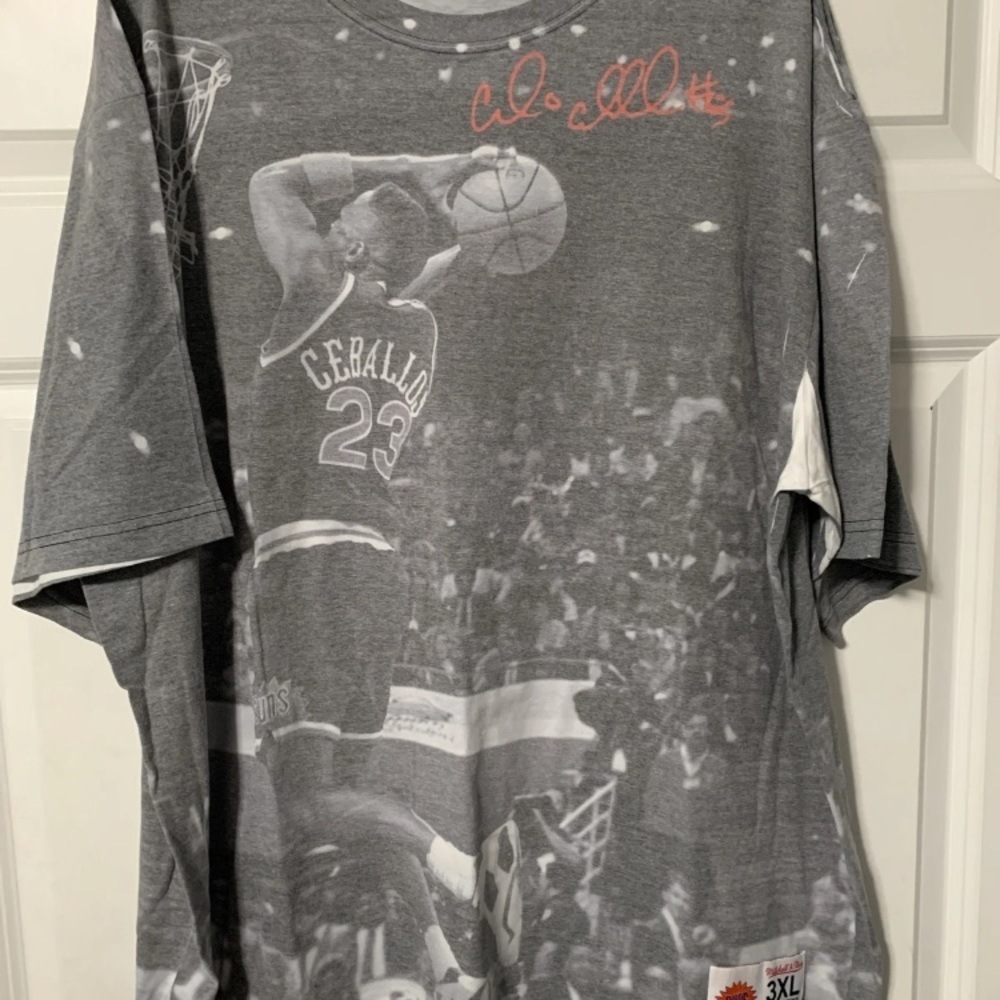 Mitchell & Ness Gray Tee NBA Phoenix Suns Whole Shirt Graphic